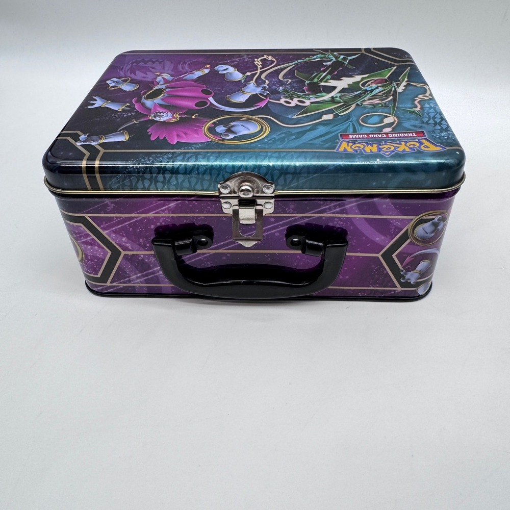 Pokemon Collector Chest Purple Hoopa Unbound Mega Rayquaza Tin with Accessories